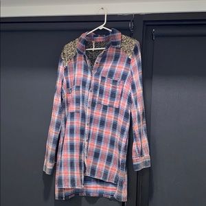 Free people sequin flannel